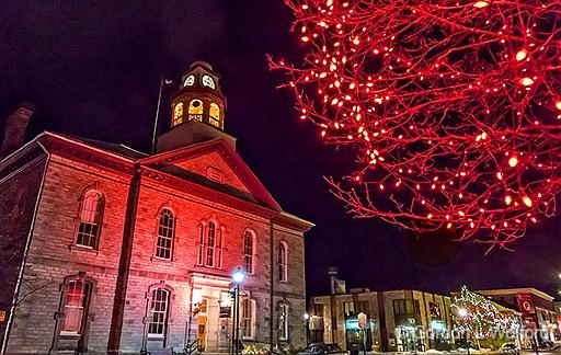 Perth Town Hall At Night_P1000530.jpg - Photographed at Perth, Ontario, Canada.